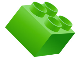 lego blokje groen